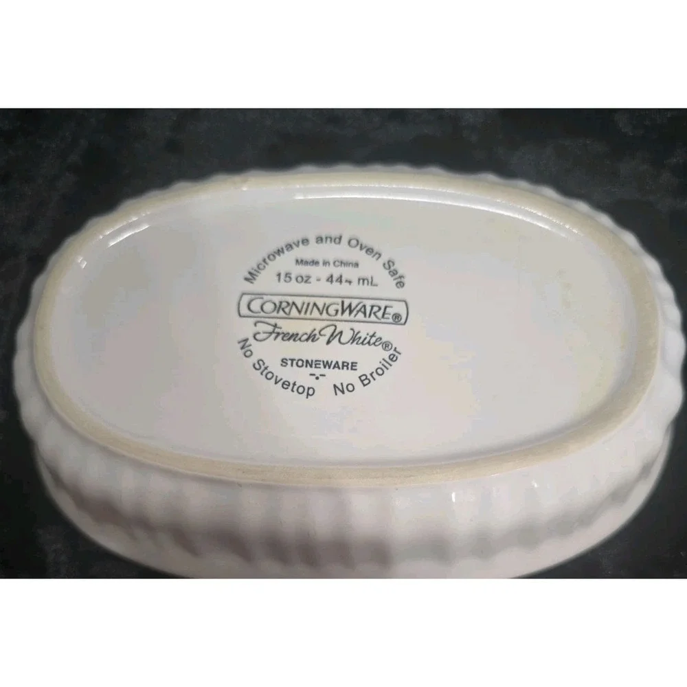 CorningWare French White Stoneware Casserole Dish 15 Oz.